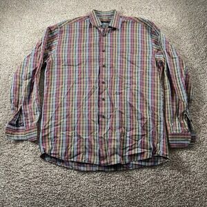 Vintage 90s Streetwear St Croix Shirt Mens XL Plaid Button Down Classic Casual